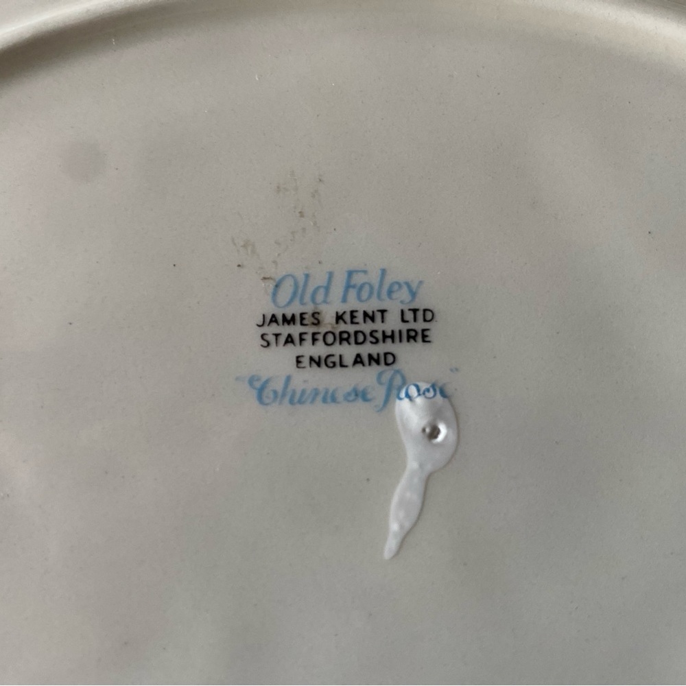 James Kent Old Foley Staffordshire England Chinese Rose Dish - Picture 5 of 5